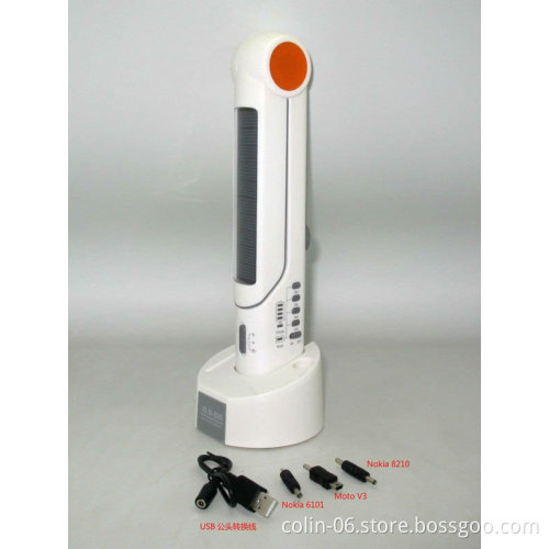 Solar crank desk lamp